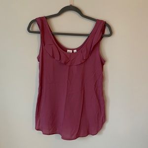 NWT Gap Mauve Ruffle Tank Top Size XS
